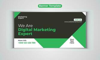 Digital marketing agency modern banner design vector template