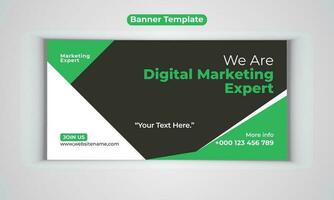 Digital marketing agency modern banner design vector template