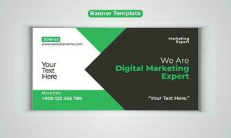 Digital marketing agency modern banner design vector template