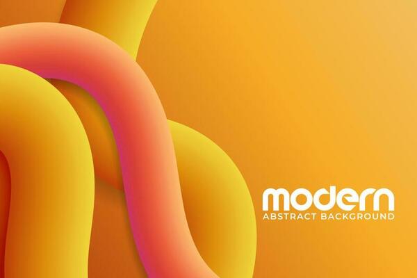 Dynamic orange gradient abstract background. Liquid wave vector illustration.