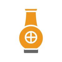 Jar icon solid style orange grey colour chinese new year symbol perfect. vector