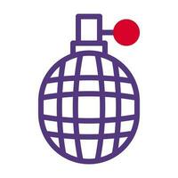 granada icono duotono rojo púrpura color militar símbolo Perfecto. vector