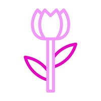 flower icon duocolor pink colour mother day symbol illustration. vector