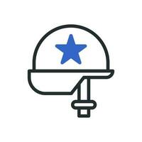 Helmet icon duotone blue grey colour military symbol perfect. vector