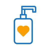 Cosmetic love icon duotone blue orange style valentine illustration symbol perfect. vector