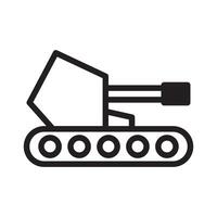 tanque icono duotono negro color militar símbolo Perfecto. vector