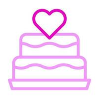 cake icon duocolor pink colour mother day symbol illustration. vector