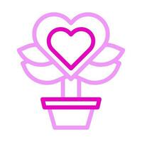 flor amor icono duocolor rosado color madre día símbolo ilustración. vector