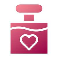 perfume icon solid gradient red colour mother day symbol illustration. vector