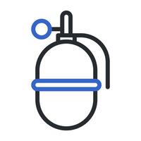 grenade icon duocolor grey blue colour military symbol perfect. vector