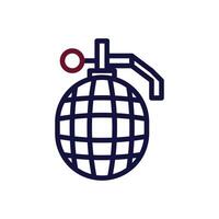 Grenade icon duocolor maroon navy colour military symbol perfect. vector