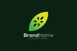 Green seed logo design vector