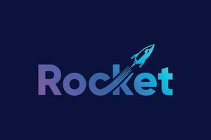 plantilla de vector de diseño de logotipo de cohete