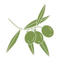 Olive branch. Simple icon  for your design. Vector illustration.