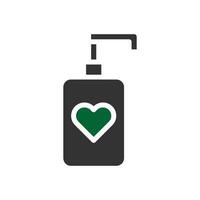 Cosmetic love icon solid grey green style valentine illustration symbol perfect. vector