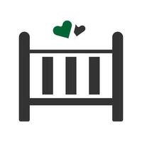 Bed icon solid grey green style valentine illustration symbol perfect. vector