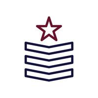 Badge icon duocolor maroon navy colour military symbol perfect. vector