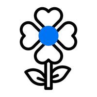 flower love icon duotone blue black colour mother day symbol illustration. vector