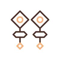 Decoration icon duocolor brown colour style chinese new year symbol perfect. vector