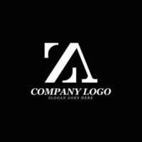 Letter ZA logo design vector template