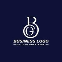 Initial BG or GB letter logo unique attractive creative modern design vector