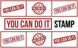 You Can Do It Rubber Stamp Set Vector