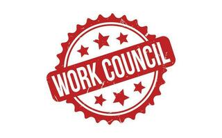 Red Work Council Rubber Stamp Seal Vector