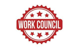 Red Work Council Rubber Stamp Seal Vector