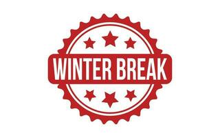 Winter Break Rubber Stamp Seal Vector