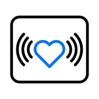 Signal love icon duocolor blue style valentine illustration symbol perfect. vector