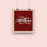 HAPPY MOTHERS DAY TYPOGRAPHY DESIGN vector