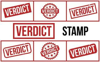 Verdict rubber grunge stamp set vector