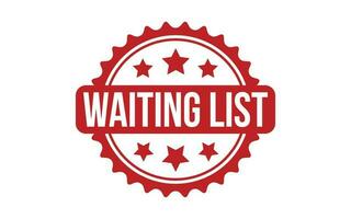 Red Waiting List Rubber Stamp Seal Vector