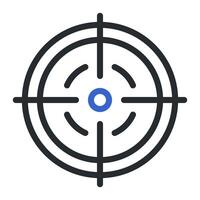 target icon duocolor grey blue colour military symbol perfect. vector