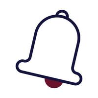 Bell icon duotone maroon navy colour easter symbol illustration. vector