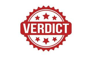 Verdict rubber grunge stamp seal vector