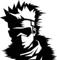 Anime character black and white vector