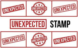 Unexpected rubber grunge stamp set vector