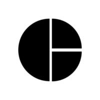 Pie Chart Fill Icon Symbol Vector. Black Glyph Pie Chart Icon vector