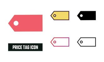 Price Tag Icon Set Vector Illustration