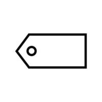 Price Tag Lineal Icon Symbol Vector. Black Outline Price Tag Icon vector