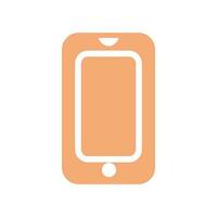 Flat Mobile Phone Icon Symbol Vector Illustration