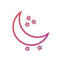 Moon Gradient Icon Vector Illustration