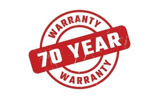 70 Year Warranty Rubber Stamp vector