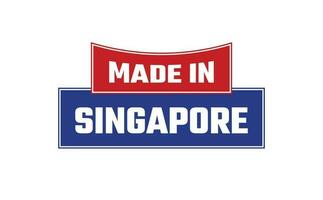 hecho en Singapur sello vector