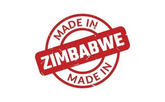 hecho en Zimbabue caucho sello vector