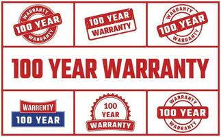 100 Year Warranty Rubber Stamp Set vector