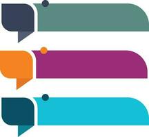 Set of speech bubbles in flat style. Vector illustration for web design.