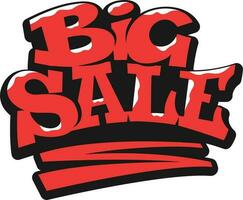 Vector illustration of Big Sale lettering for banner, poster, flyer.