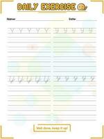 Back to School Regular and Cursive alphabet Letter Tracing Practice and Handwriting Exercise for Primary and Kindergarten Kids vector